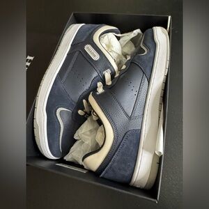 Men’s coach C201 leather and suede navy sneaker